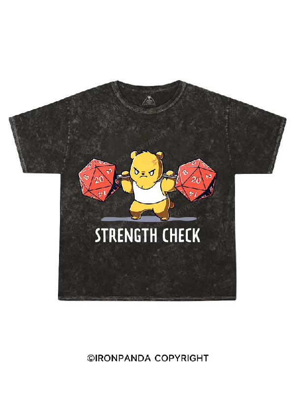 Soft T-shirt Fabric-STRENGTH CHECK Kids Washed T-Shirt