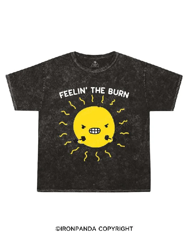 Workout T-shirt-FEELIN' THE BURN Kids Washed T-Shirt