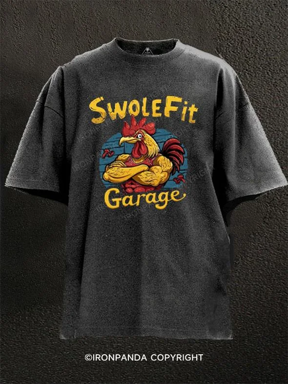 Vintage Logo T-shirt-swole fit garage Washed Gym Shirt