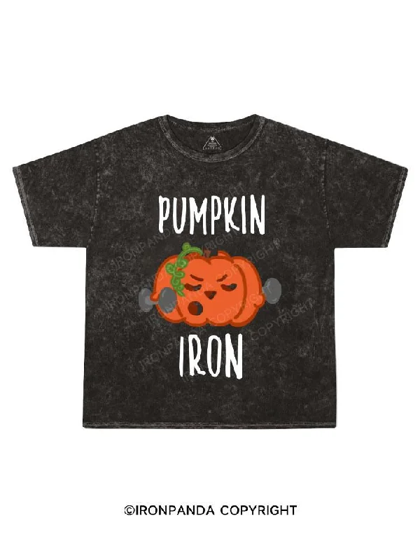 Nature Print T-shirt-pumpkin iron Kids Washed T-Shirt