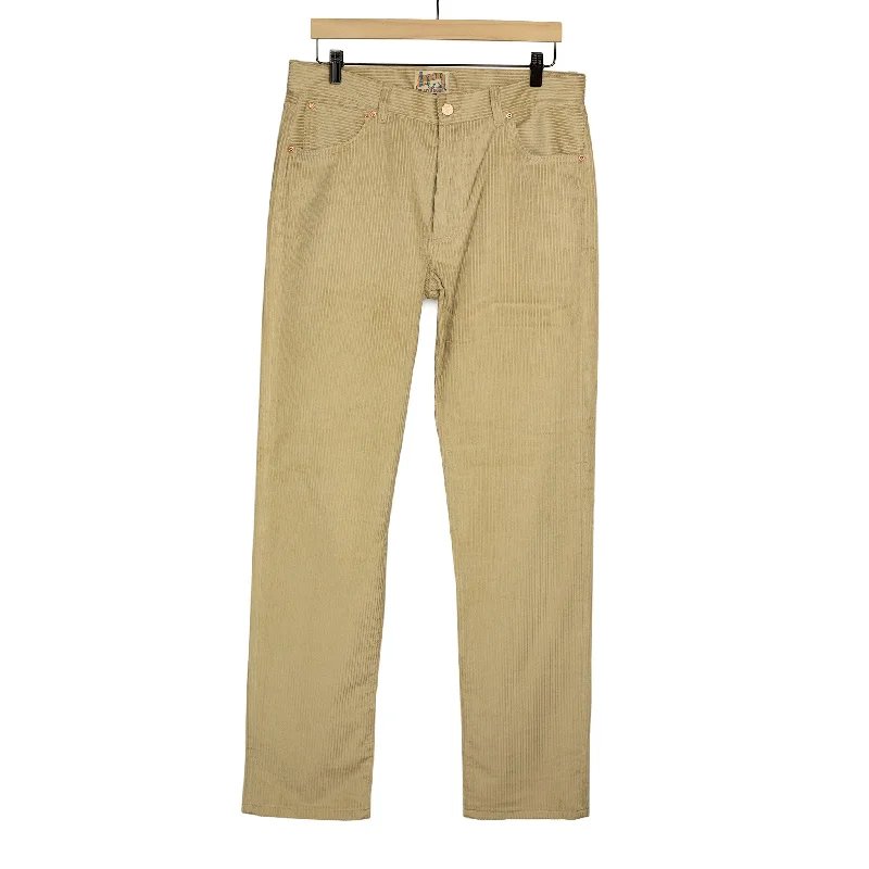 Vintage Cargo Pants-Five pocket pants in wheat Italian cotton corduroy