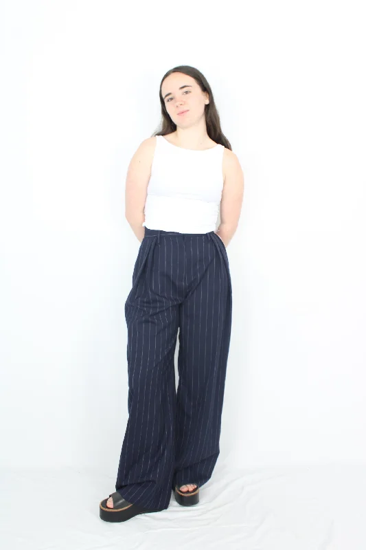 Formal Dress Pants-Country Road - Pinstriped Trousers