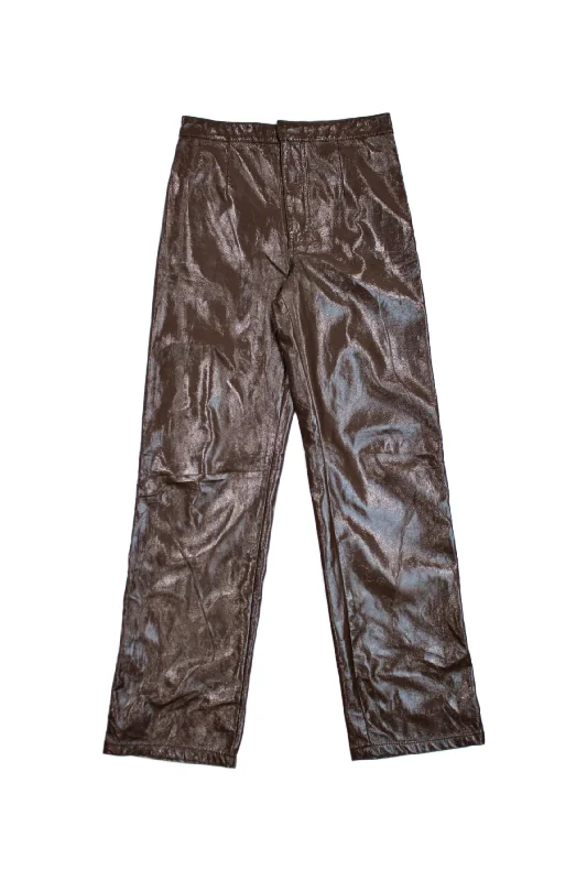 Cool Patterned Pants-Auto Body - Patent Pleather Pants