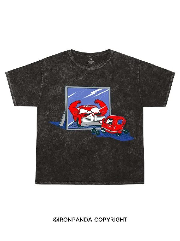 Oversized Graphic T-shirt-just like my dad Kids Washed T-Shirt