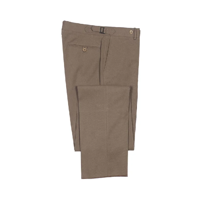 Comfy Relaxed-fit Pants-Higher-rise mocha heavy twill cotton trousers (restock)