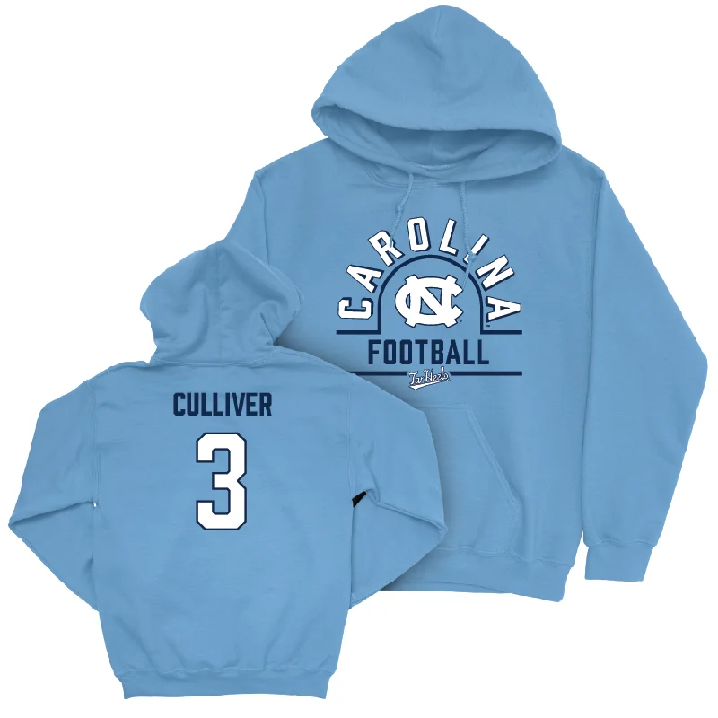 Hoodie With Inspirational Quotes-UNC Football Carolina Blue Classic Hoodie - Chris Culliver