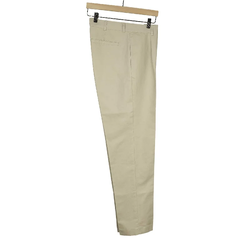 Light Cotton Summer Pants-AAntioco pleated trousers in sand linen and cotton