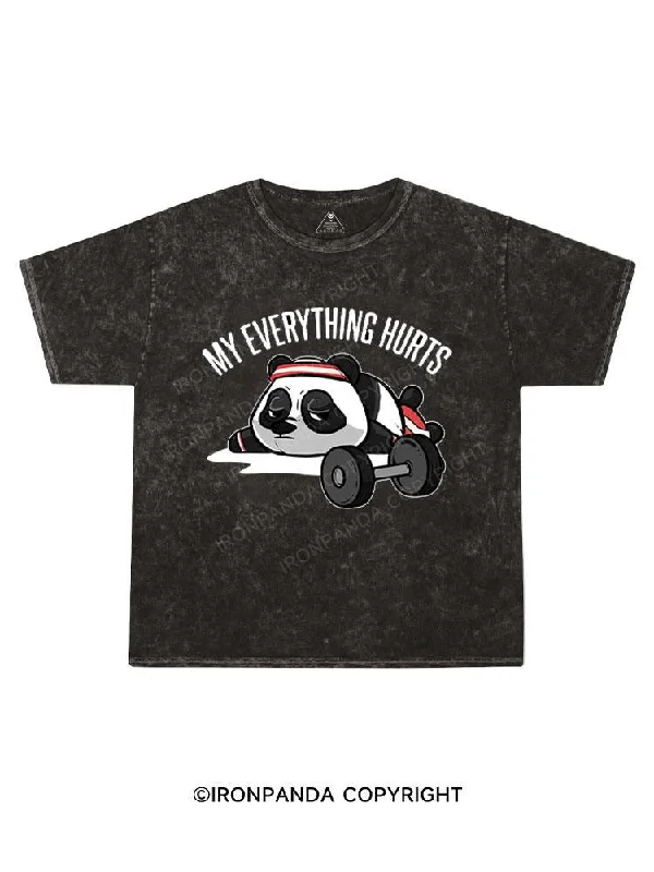 Vintage Band T-shirt-My everything hurts Kids Washed T-Shirt