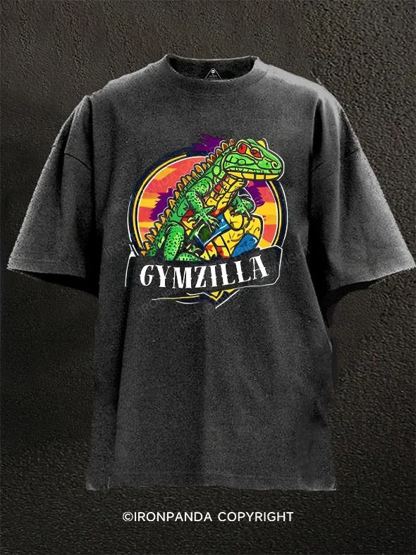 Sustainable Fashion T-shirt-GYMZILLA Washed Gym Shirt