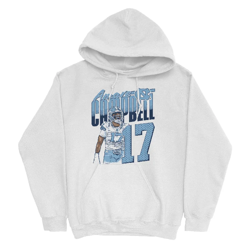 Loose Fit Hoodie-EXCLUSIVE RELEASE: Amare Campbell Cartoon White Hoodie