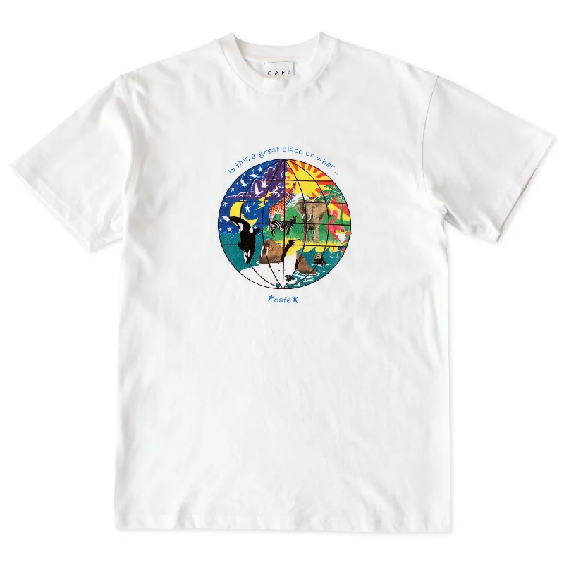 Cool Graphic T-shirt-Great Place Tee (White)