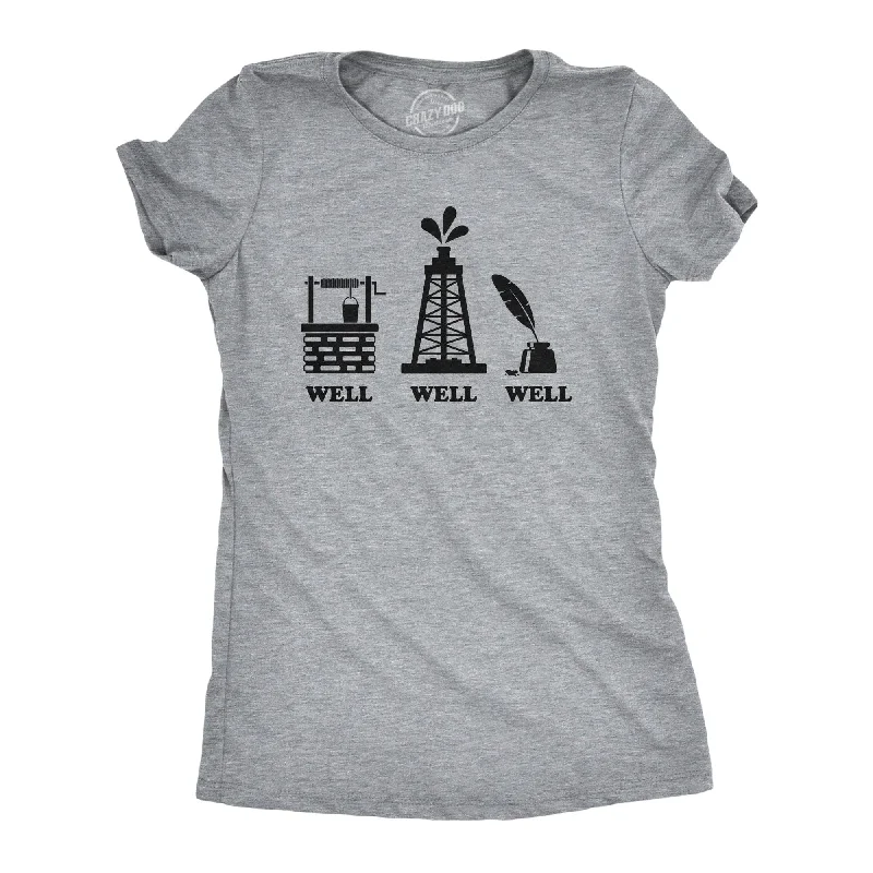 Tropical Print T-shirt-Well Well Well Women's T Shirt