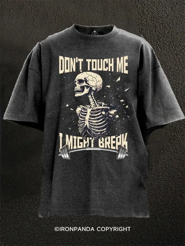 Summer Vacation T-shirt-don't touch me i might break Washed Gym Shirt