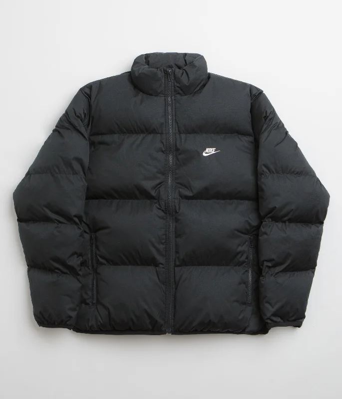 Lightweight Windproof Jacket-Nike Club Puffer Jacket - Black / White