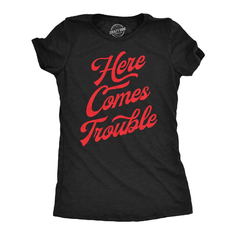 Vintage Band T-shirt-Here Comes Trouble Women's T Shirt