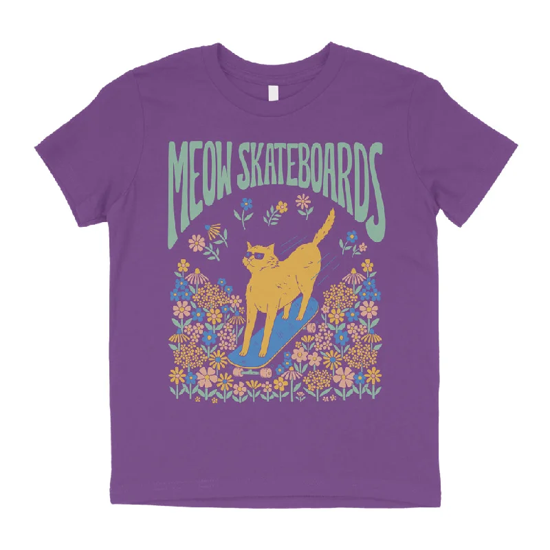 Printed Graphic T-shirt-YOUTH | Meadow Tee [Royal Purple]