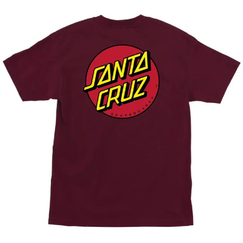 Workout T-shirt-Santa Cruz Skateboards Dot T-Shirt - Burgundy