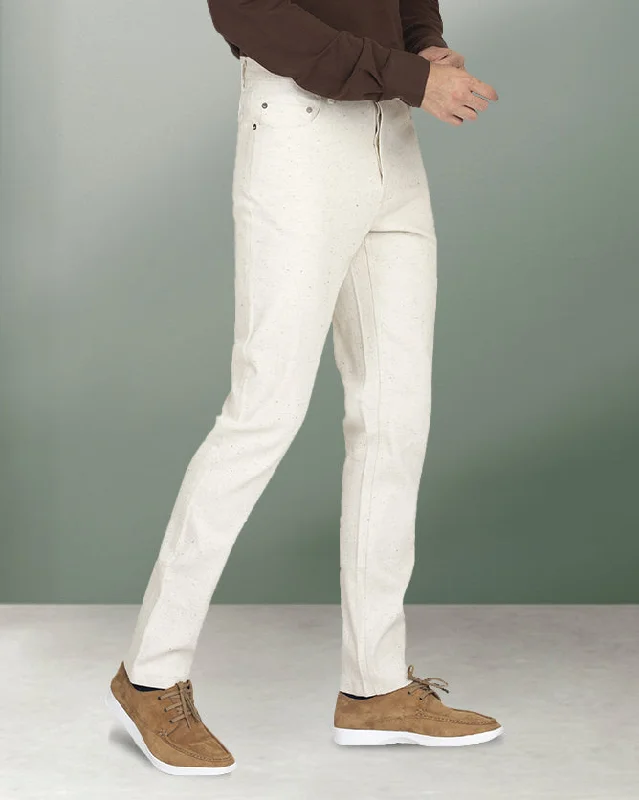 Vintage Slim-fit Pants-Stretchable Melange Denim Jeans