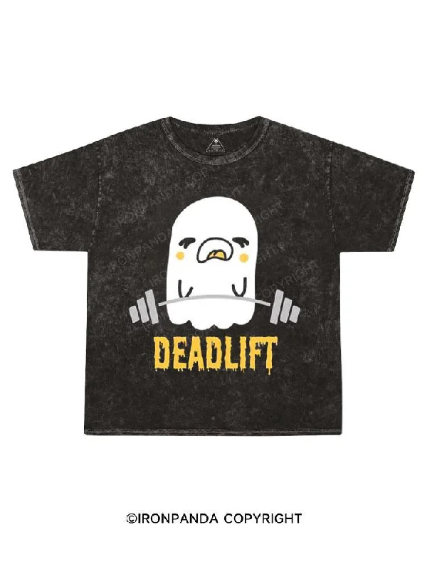 Workout T-shirt-DEADLIFT Kids Washed T-Shirt