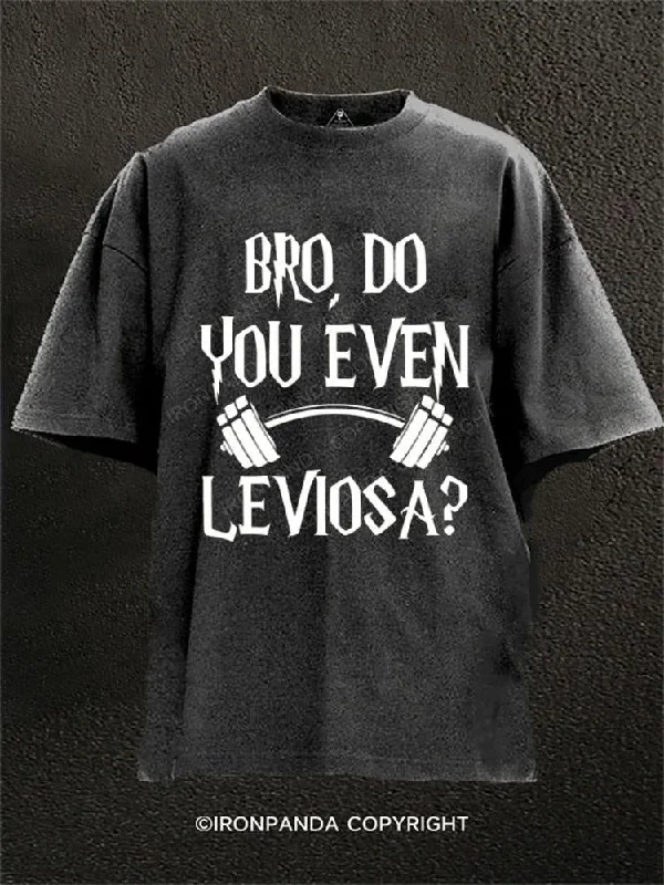 T-shirt For Festival Outfits-BRO Do You Even Leviosa Washed Gym Shirt