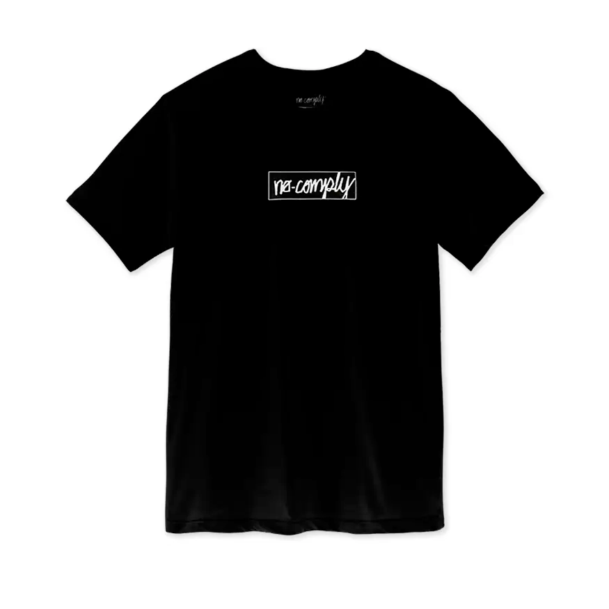 Luxury T-shirt-No-Comply Script Box Tee Shirt - Black