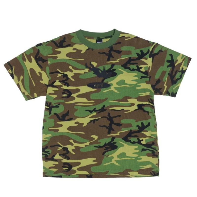 Sustainable Fashion T-shirt-APRIL SKATEBOARDS MAN DOWN TEE CAMO