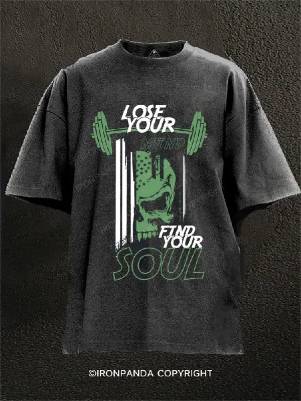 Holiday Themed T-shirt-FIND YOUR SOUL Washed Gym Shirt