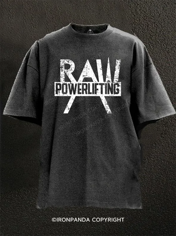 Sports Team T-shirt-Raw Powerlifting Washed Gym Shirt