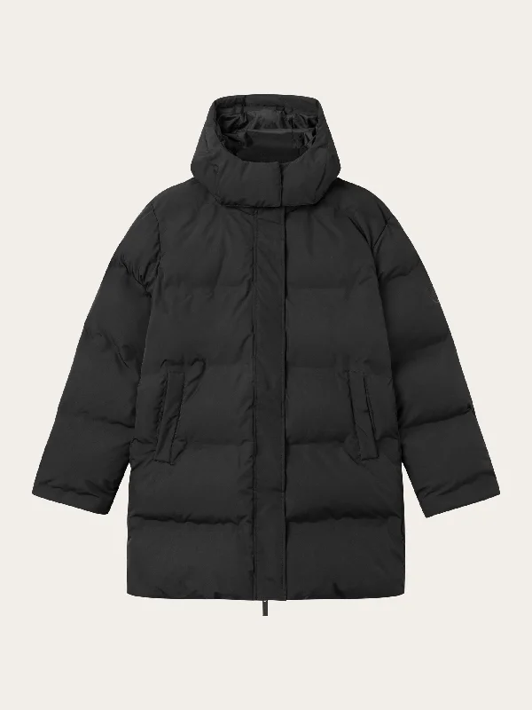 Comfortable Workwear Jacket-Long Puffer jacket - Black Jet