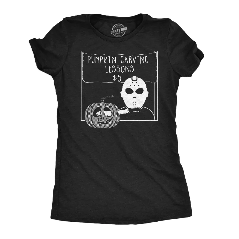 Soft T-shirt Fabric-Pumpkin Carving Lessons Women's T Shirt