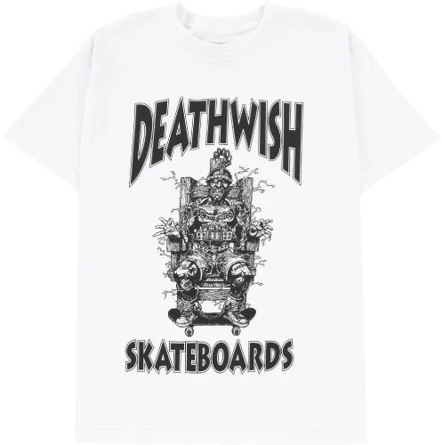 Cool Custom Printed T-shirt-Deathwish Chair Tee - White