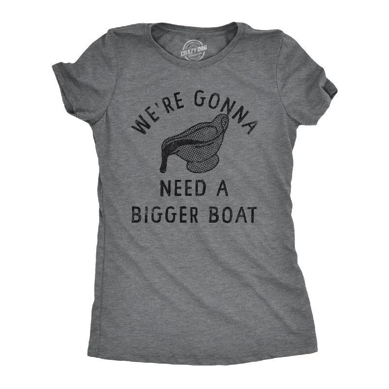 T-shirt With Pop Culture Prints-Were Gonna Need A Bigger Boat Women's T Shirt