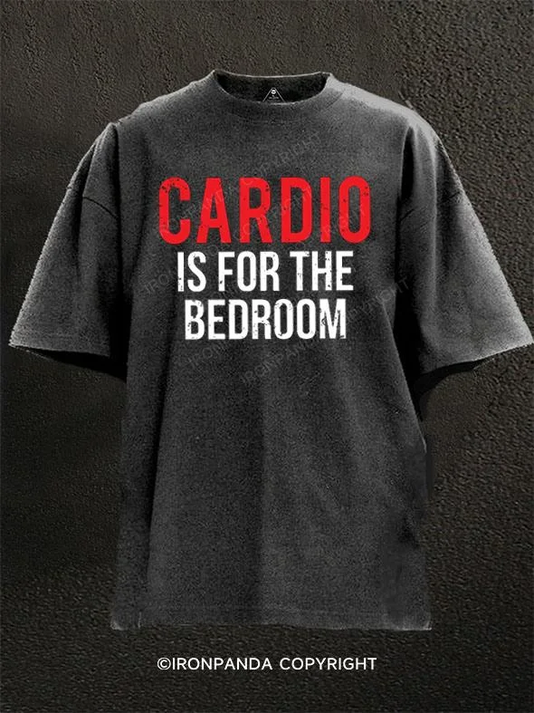 Plain T-shirt With Logo-Cardio Bedroom Washed Gym Shirt