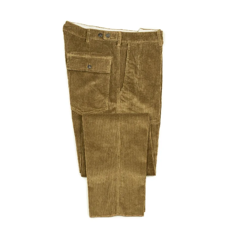 Cool Printed Lounge Pants-Aartemas fatigue trousers in light brown irregular wale cotton corduroy