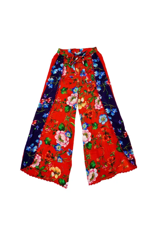 Lightweight Travel Pants-Johnny Was - Floral Chiffon Pants