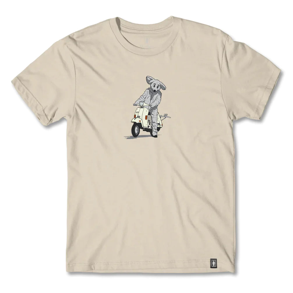 Hand-drawn Graphic T-shirt-[Girl Skateboards] Mouse Tee - Sand