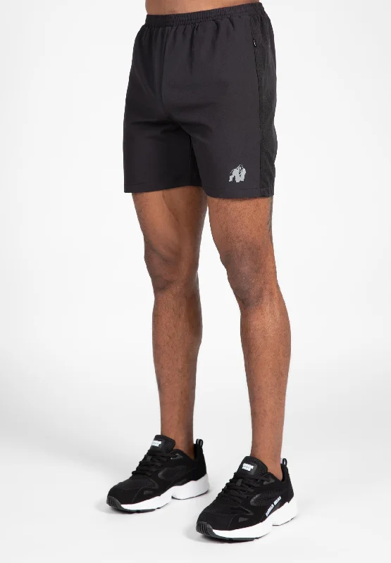 Slim Fit Denim Shorts-Lubec Shorts - Black