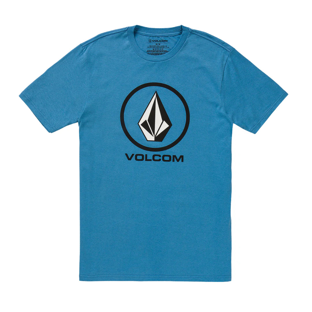 Cool Custom Printed T-shirt-Volcom Crisp Stone Short Sleeve T-Shirt - Blue Drift