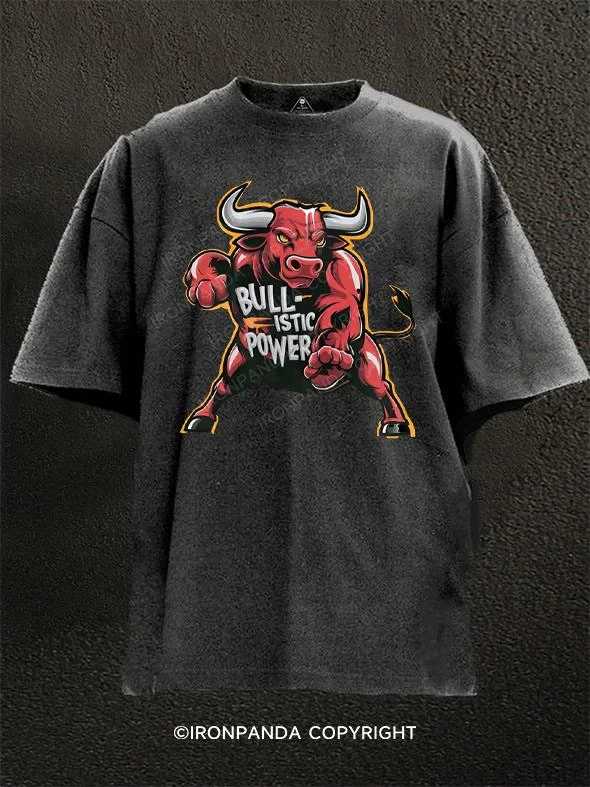 T-shirt With Animal Prints-Bull-istic Washed Gym Shirt