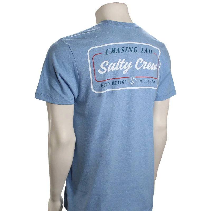 High-quality Printed T-shirt-Salty Crew Marina Standard T-Shirt - Light Blue Heather