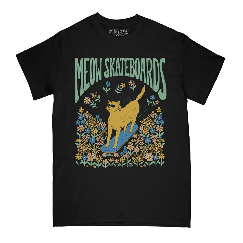 Eco-friendly Printed T-shirt-Meadow Tee [Black]