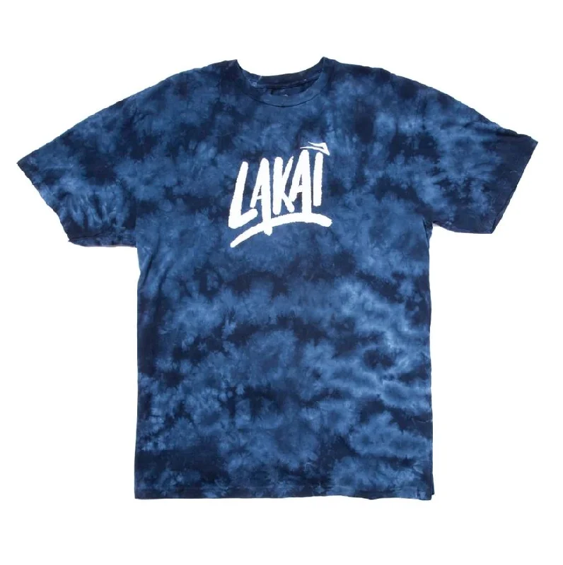 Graphic T-shirt With Cool Designs-Lakai Tee Brush Navy