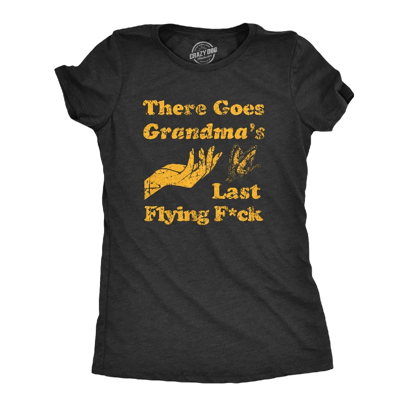 Tropical Print T-shirt-There Goes Grandmas Last Flying Fuck Women's T Shirt