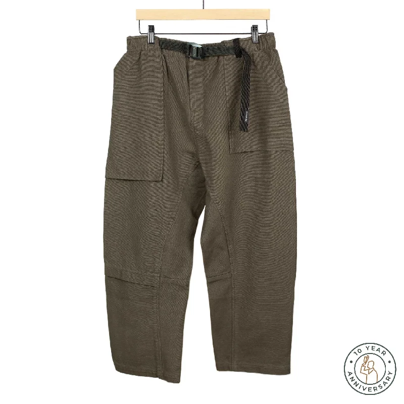 Casual Work Pants-Exclusive field pant in Morel khadi cotton (10th anniversary capsule)