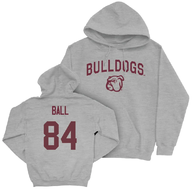 Colorblock Hoodie-Sport Grey Football Bulldogs Hoodie   - Justin Ball