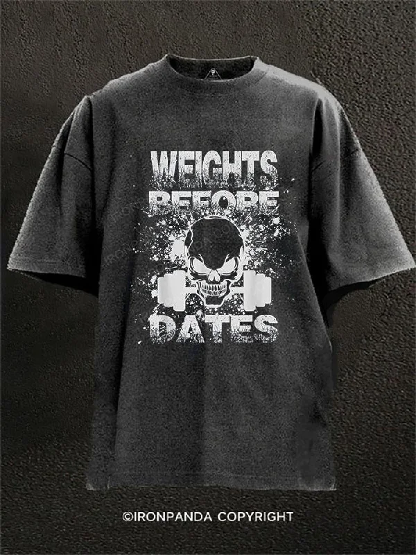 Lightweight T-shirt For Summer-Weights Before DatesWeights Before Dates Washed Gym Shirt