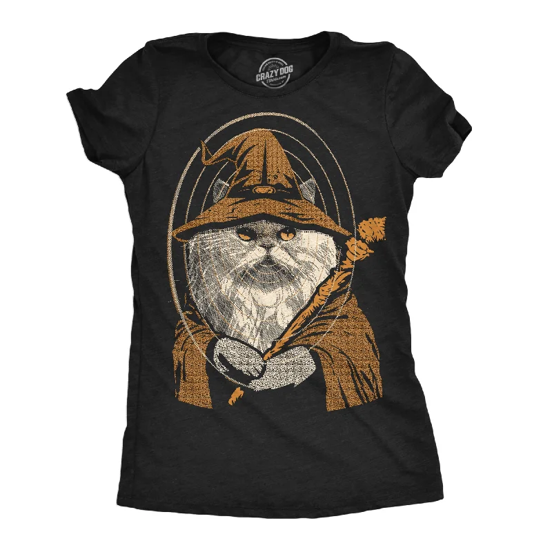 Oversized Vintage Graphic T-shirt-Kitty Wizard Women's T Shirt