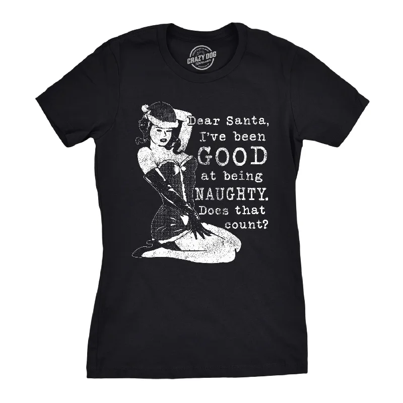 Funny Slogan T-shirt-Good At Being Naughty Women's T Shirt