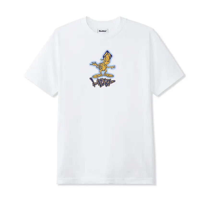 Workout T-shirt-Butter Goods Turtle Tee Shirt - White