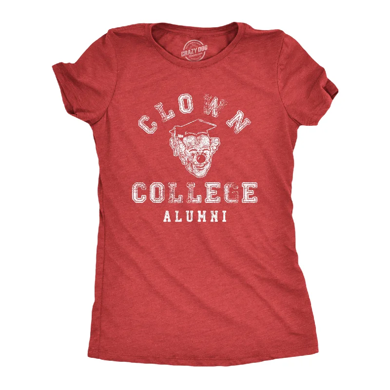 Black And White T-shirt-Clown College Alumni Women's T Shirt